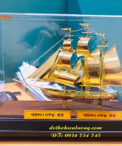Mô hình thuyền buồm Thuận buồm xuôi gió mạ vàng  Gian hàng online