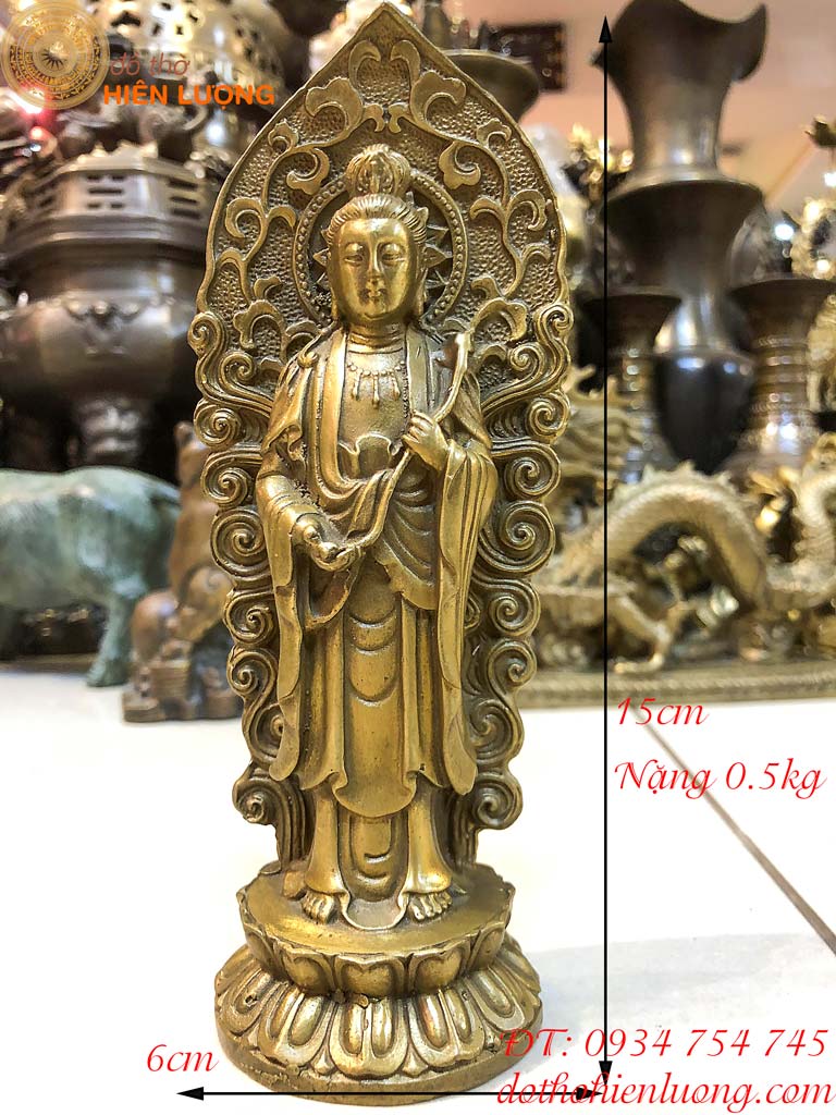 Tượng Phật Bà Đứng Bằng Đồng