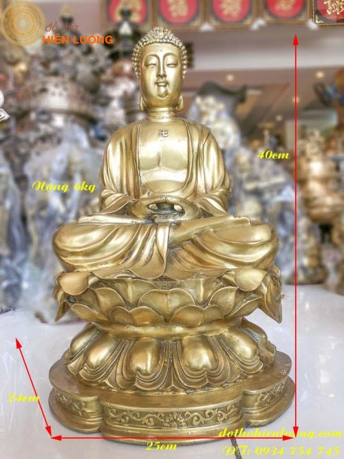 Tượng Đồng Đức Phật Ngồi Đài Sen