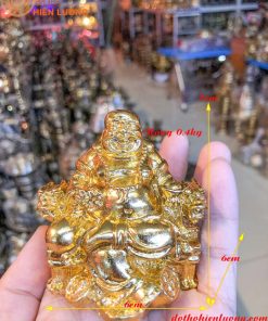 Phật di lặc mạ vàng để oto