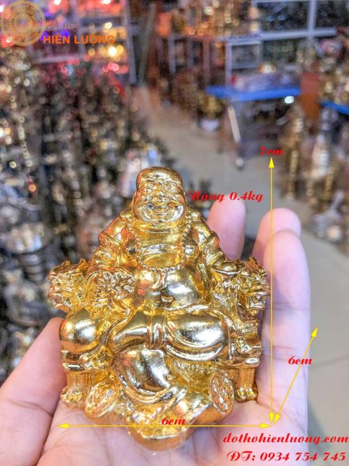 Phật di lặc mạ vàng để oto