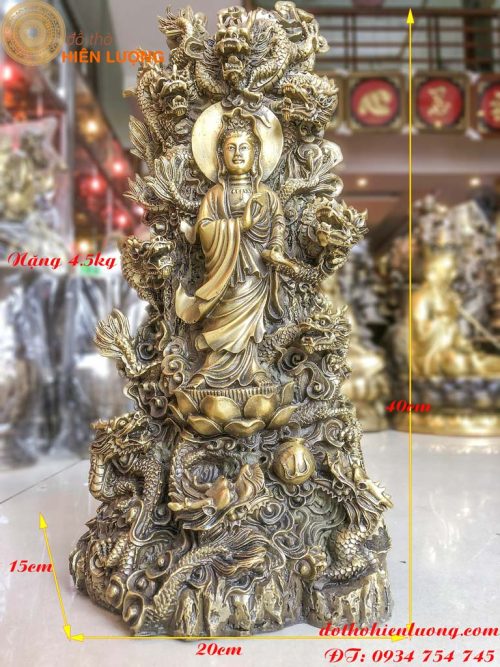 Tượng Phật Bà Cửu Long Bằng Đồng