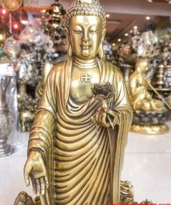 Phật Ngự Đài Sen Bằng Đồng