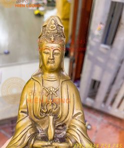 Phật bà đài sen bằng đồng