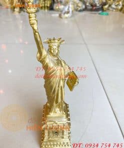 Mô hình nữ thần tự do đồng vàng cao 30cm