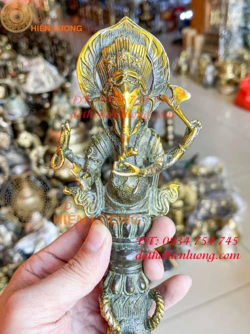 Pháp khí mật tông voi Ganesha bằng đồng
