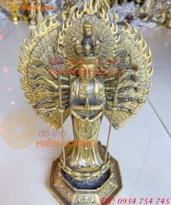 Phật thiên thủ thiên nhãn đứng bằng đồng cao 35cm