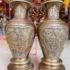 Đôi lọ hoa chữ phúc bằng đồng thờ cúng
