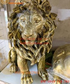 Tượng sư tử bằng đồng trang trí