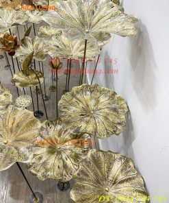 Hồ hoa sen bằng đồng trang trí decor