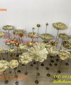 Hồ hoa sen bằng đồng trang trí decor