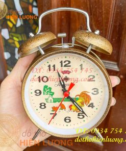 Đồng hồ báo thức bằng đồng hình con gà