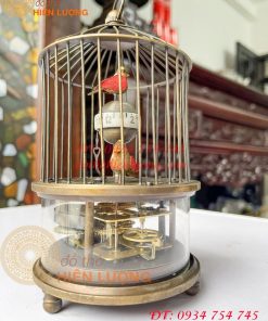 Đồng hồ lồng chim bằng đồng phong thủy