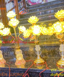 Đèn led hoa sen 5 bông thờ phật