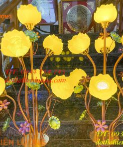 Đèn led hoa sen 7 bông cao 100cm thờ phật