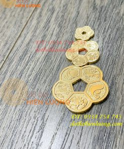 Đồng tiền hoa mai mạ vàng 24K