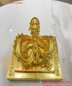 Ấn rồng hoàng đế chi bảo bằng đồng dát vàng