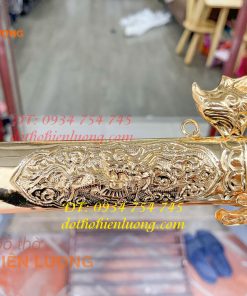 Kiếm thờ bằng đồng mạ vàng 24K dài 80cm