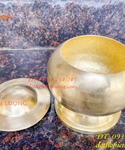 Bình bát bằng đồng gò tay thủ công