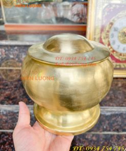 Bình bát bằng đồng gò tay thủ công