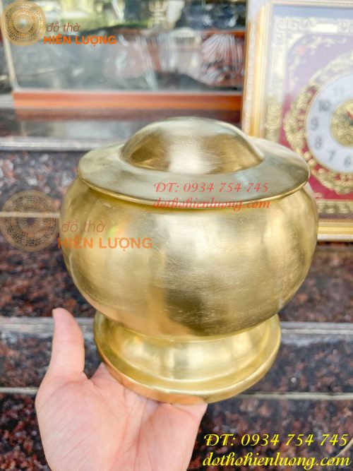 Bình bát bằng đồng gò tay thủ công