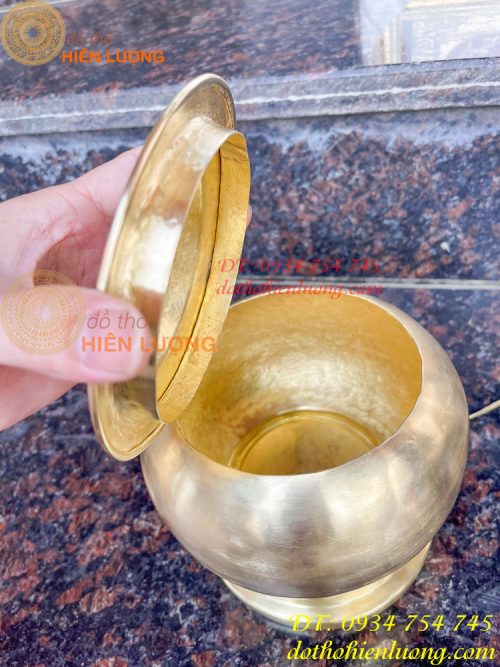 Bình bát bằng đồng gò tay thủ công