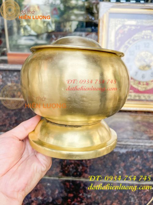 Bình bát bằng đồng gò tay thủ công