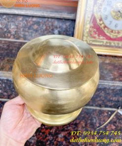 Bình bát bằng đồng gò tay thủ công