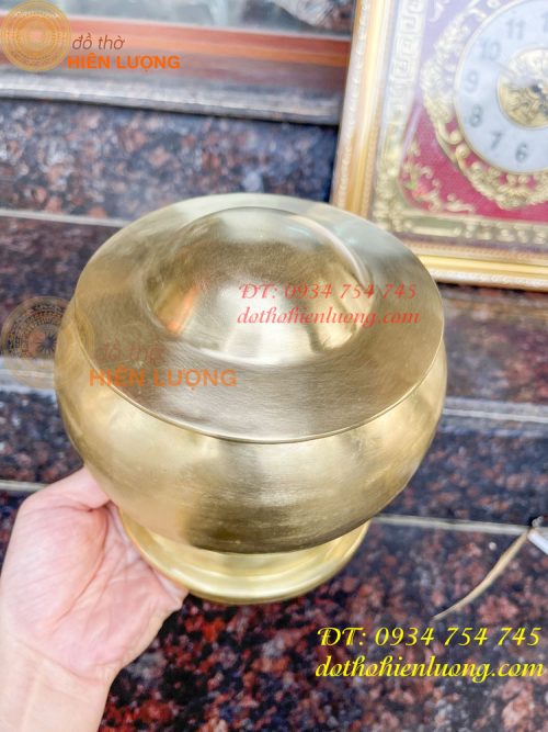 Bình bát bằng đồng gò tay thủ công