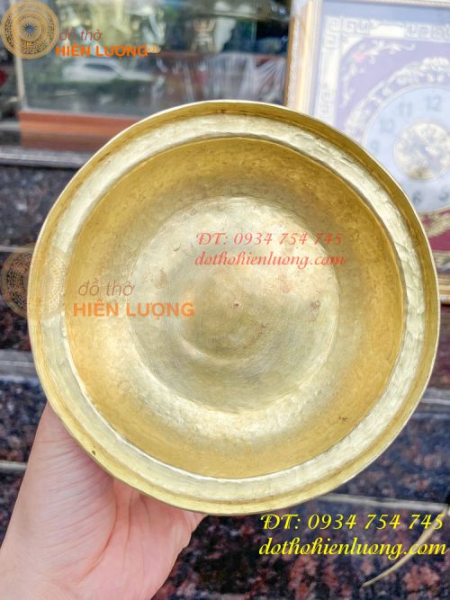 Bình bát bằng đồng gò tay thủ công