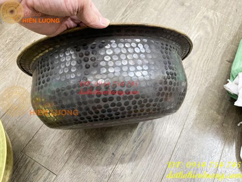 Chậu đồng gò tay đường kính 40cm ngâm chân Spa