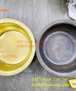 Chậu đồng gò tay đường kính 40cm ngâm chân Spa