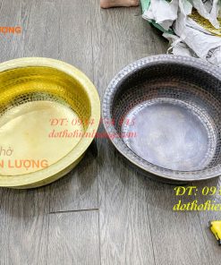 Chậu đồng gò tay đường kính 40cm ngâm chân Spa