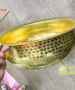 Chậu đồng gò tay đường kính 40cm ngâm chân Spa