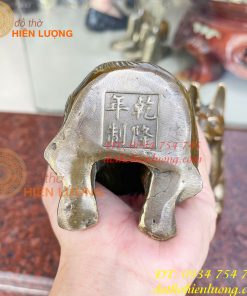 Đôi tượng chó bằng đồng phong thủy cao 19cm