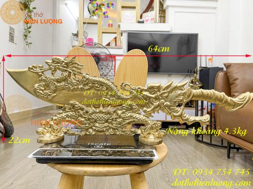 Đao rồng phong thủy bằng đồng dài 64cm