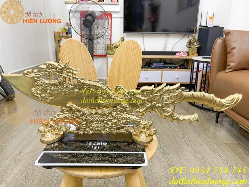 Đao rồng phong thủy bằng đồng dài 64cm