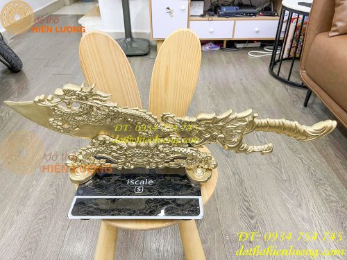 Đao rồng phong thủy bằng đồng dài 64cm