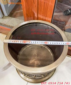 Bát hương đường kính 30cm bằng đồng hun
