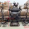 Bộ đỉnh trúc màu tím đậm bằng đồng