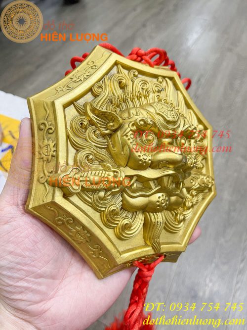 Mặt hổ phù bằng đồng 18cm phong thủy