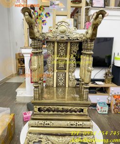 Ngai thờ, bài vị bằng đồng màu hun giả cổ