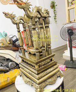 Ngai thờ, bài vị bằng đồng màu hun giả cổ