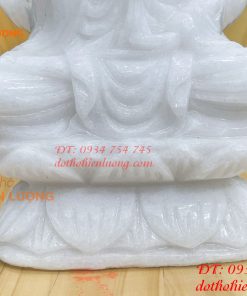 Tượng quan âm phật bà bằng đá trắng