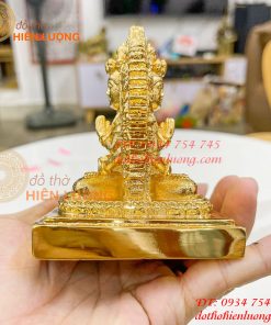 Tượng phật thiên thủ thiên nhãn mạ vàng cao 10cm