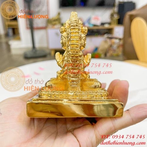 Tượng phật thiên thủ thiên nhãn mạ vàng cao 10cm