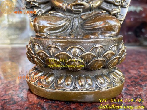 Tượng phật chuẩn đề cao 20cm bằng đồng hun
