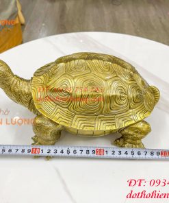 Tượng rùa bằng đồng dài 30cm phong thủy