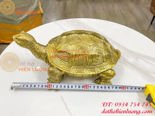 Tượng rùa bằng đồng dài 30cm phong thủy