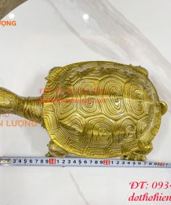 Tượng rùa bằng đồng dài 30cm phong thủy